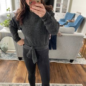 Aritzia Lorin sweater with waist tie